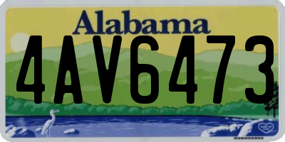 AL license plate 4AV6473
