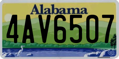 AL license plate 4AV6507