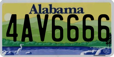 AL license plate 4AV6666