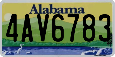 AL license plate 4AV6783