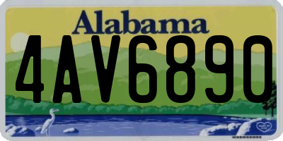 AL license plate 4AV6890