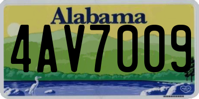 AL license plate 4AV7009