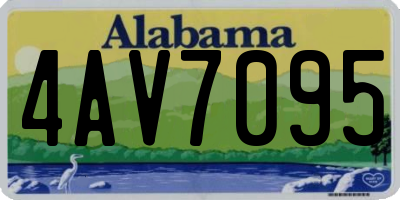 AL license plate 4AV7095