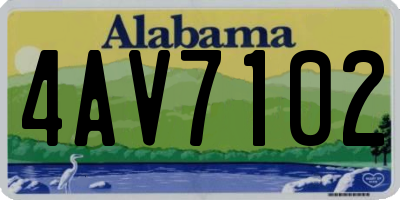 AL license plate 4AV7102