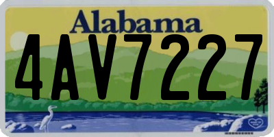 AL license plate 4AV7227