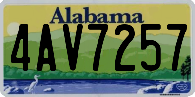 AL license plate 4AV7257