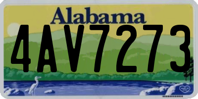 AL license plate 4AV7273