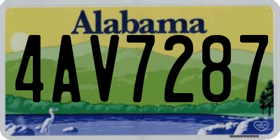 AL license plate 4AV7287