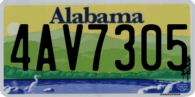 AL license plate 4AV7305