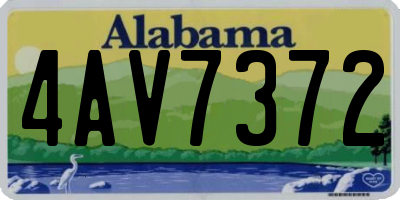 AL license plate 4AV7372