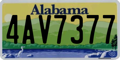 AL license plate 4AV7377
