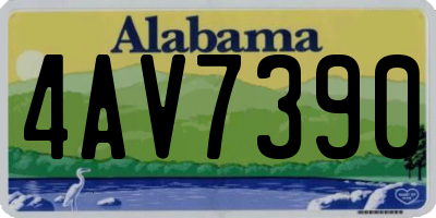 AL license plate 4AV7390