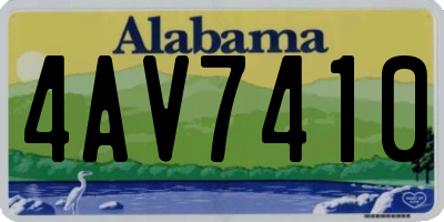 AL license plate 4AV7410