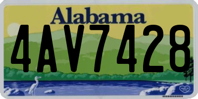 AL license plate 4AV7428