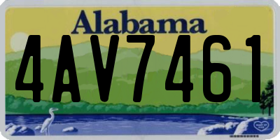 AL license plate 4AV7461