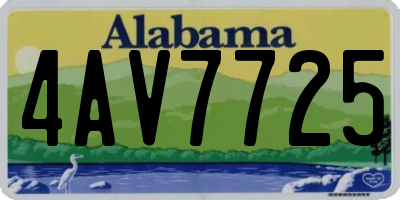 AL license plate 4AV7725