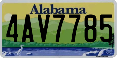 AL license plate 4AV7785