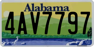 AL license plate 4AV7797
