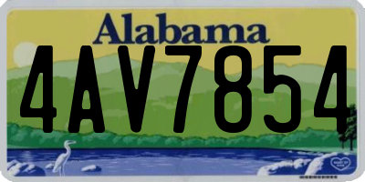 AL license plate 4AV7854