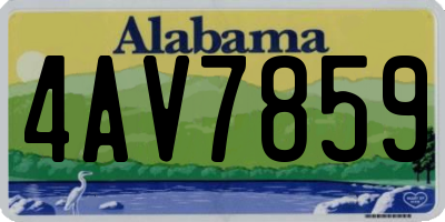 AL license plate 4AV7859