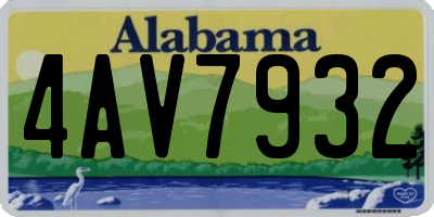 AL license plate 4AV7932