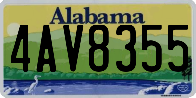 AL license plate 4AV8355