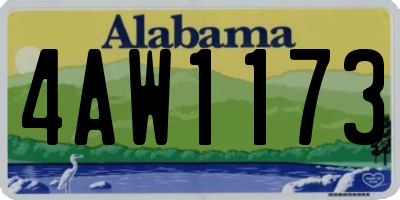 AL license plate 4AW1173
