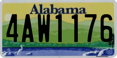 AL license plate 4AW1176
