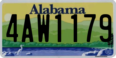 AL license plate 4AW1179