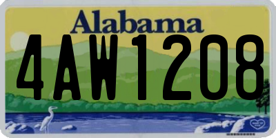 AL license plate 4AW1208