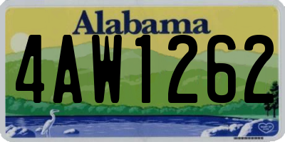 AL license plate 4AW1262