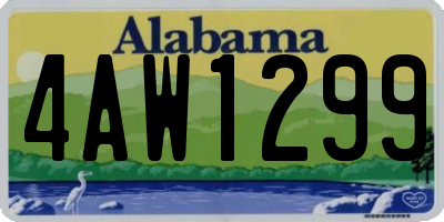 AL license plate 4AW1299