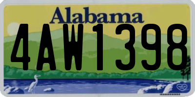 AL license plate 4AW1398