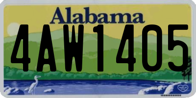 AL license plate 4AW1405