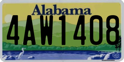 AL license plate 4AW1408