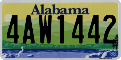 AL license plate 4AW1442