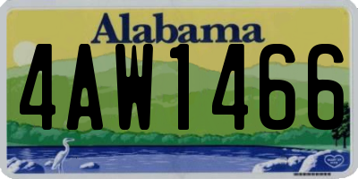 AL license plate 4AW1466