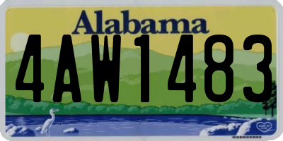 AL license plate 4AW1483