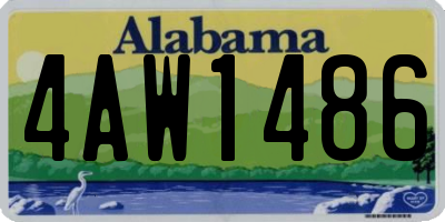 AL license plate 4AW1486