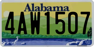 AL license plate 4AW1507