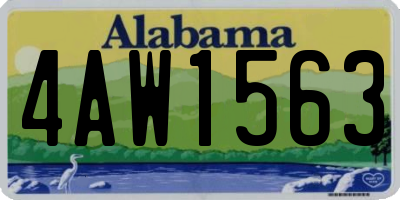 AL license plate 4AW1563