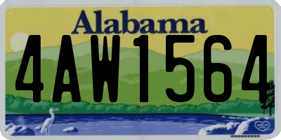 AL license plate 4AW1564