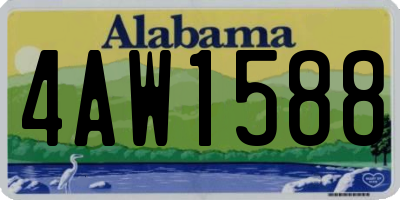 AL license plate 4AW1588
