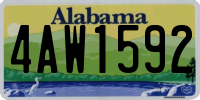 AL license plate 4AW1592