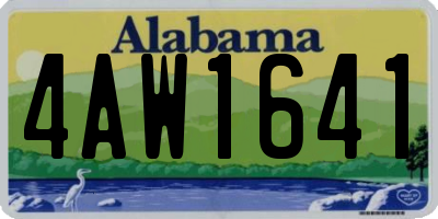AL license plate 4AW1641
