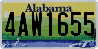 AL license plate 4AW1655