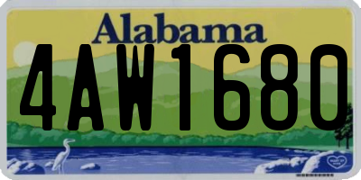 AL license plate 4AW1680