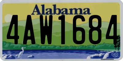 AL license plate 4AW1684