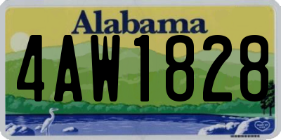 AL license plate 4AW1828