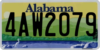 AL license plate 4AW2079